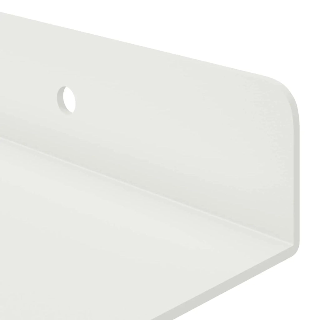 Mensola sospesa 2 pcs Bianco 80 x 9 x 2,5 cm Acciaio 8003982