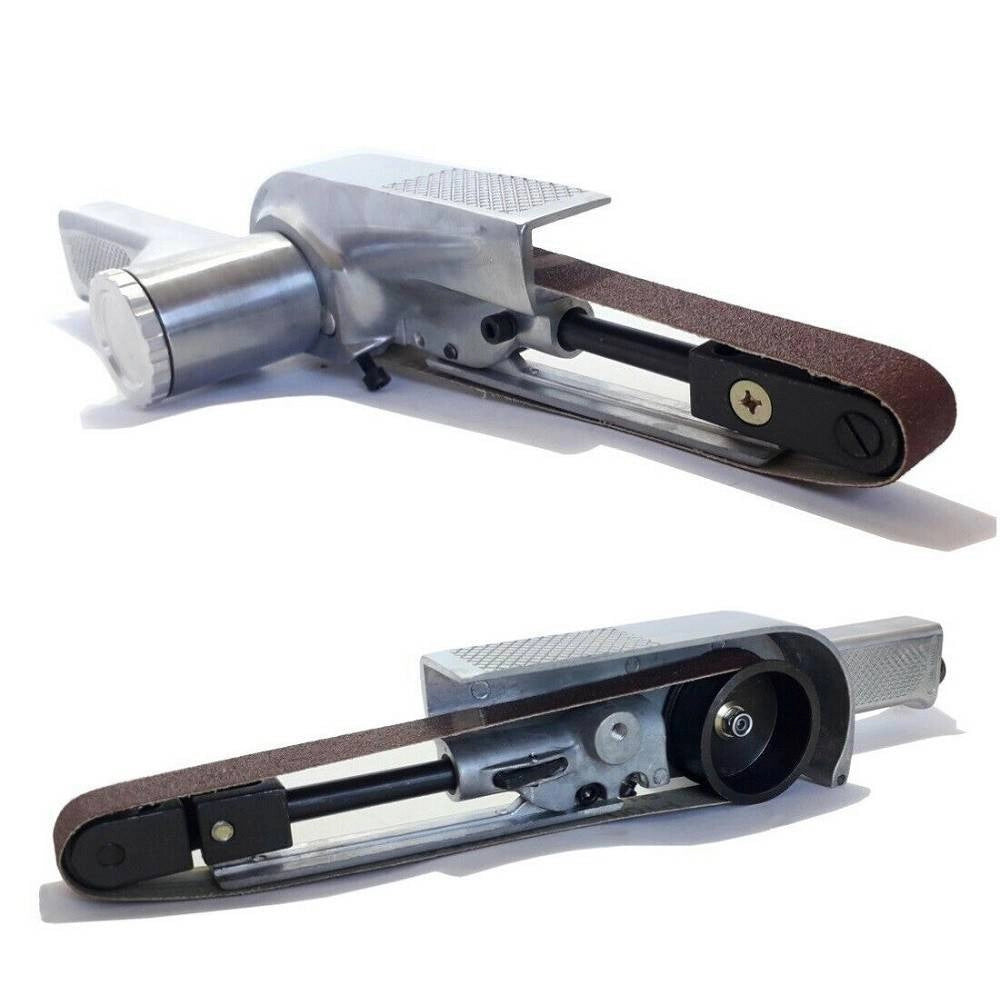 Trade Shop - Mini Levigatrice A Nastro 20x520mm Pneumatica Ad Aria Compressa 16000 Rpm -