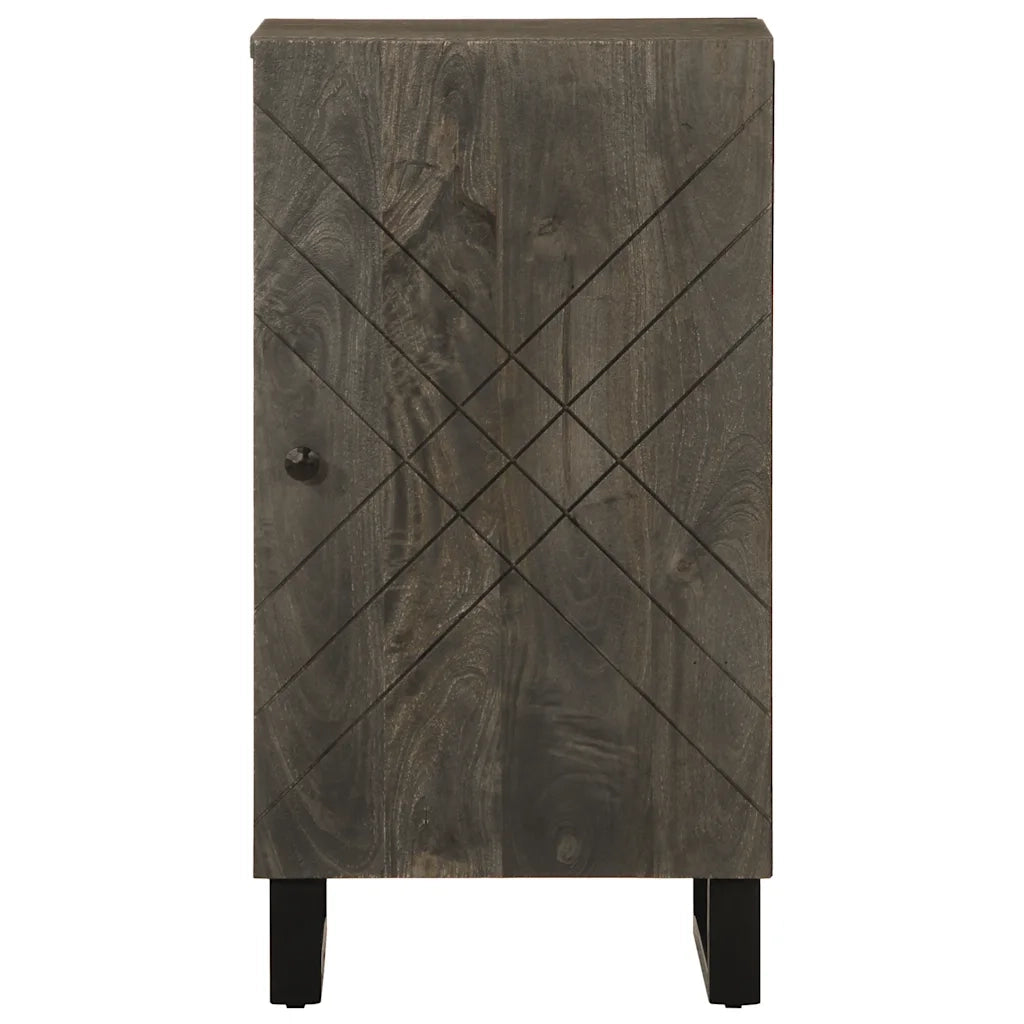 Credenza-Buffet-Armadio da cucina Nera 40x33x75 cm in Legno Massello di Mango 270954