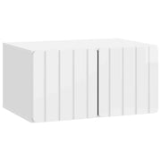 Mobile Porta TV da Muro Bianco Lucido 59,5 x 41 x 30 cm