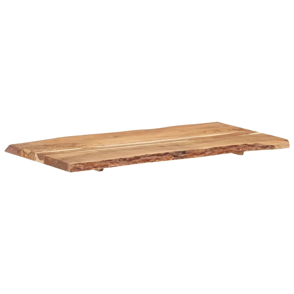 Piano del Tavolo | Superficie Tavolo | Piano Scrivania in Legno Massello di Acacia 118x(50-60)x3,8 cm