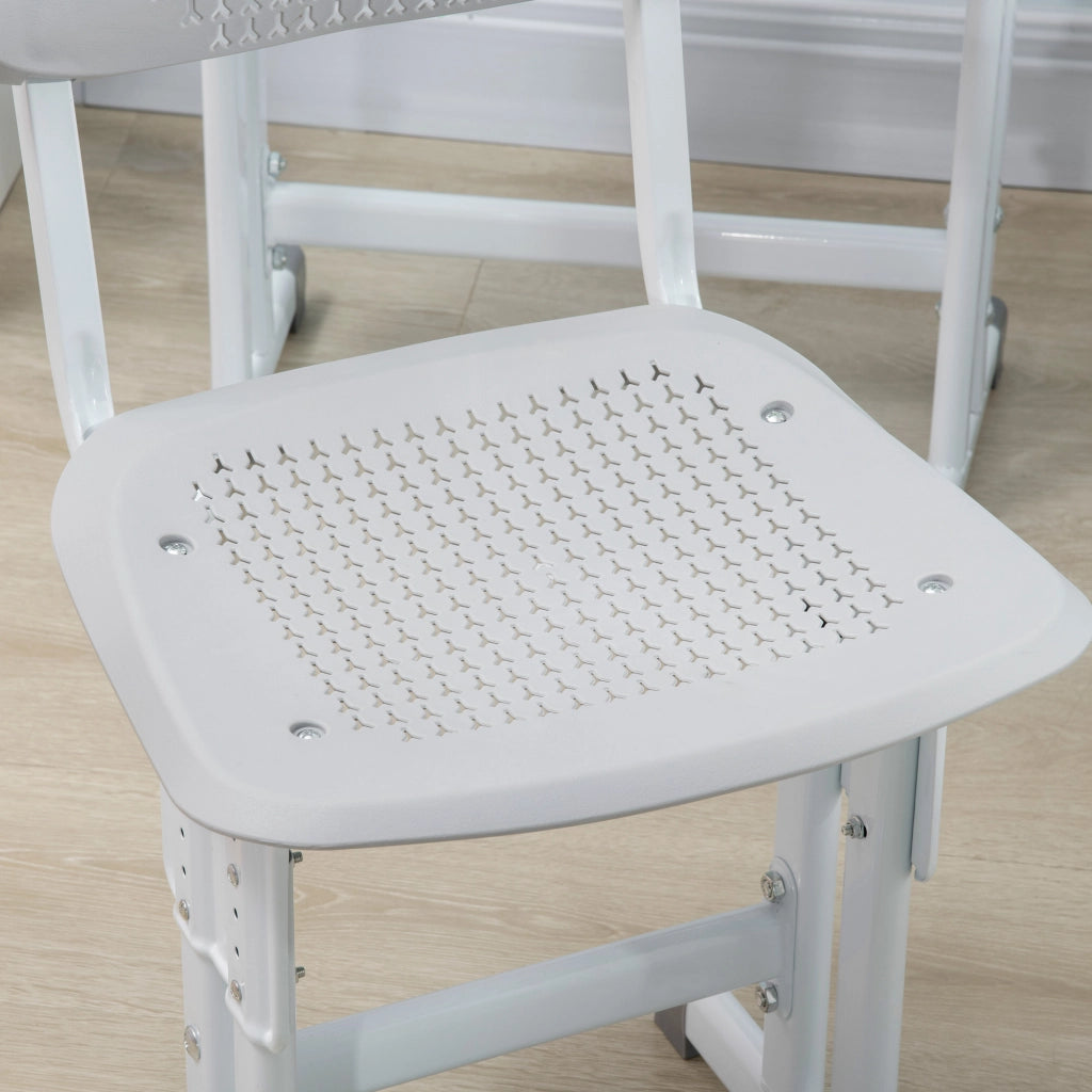 Scrivania per bambini con sedia ¨C zephmum ¨C grigio 60x45x90-102 cm