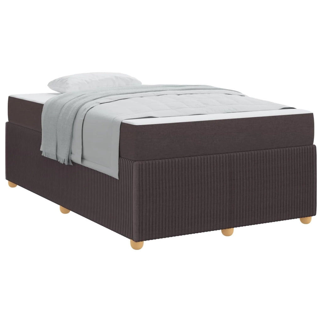 Struttura del letto Marrone Scuro 120 x 200 cm Tessuto