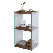 Libreria Zenobie, Scaffale da ufficio, Mobile portalibri, Biblioteca, 40x35h80 cm, Noce