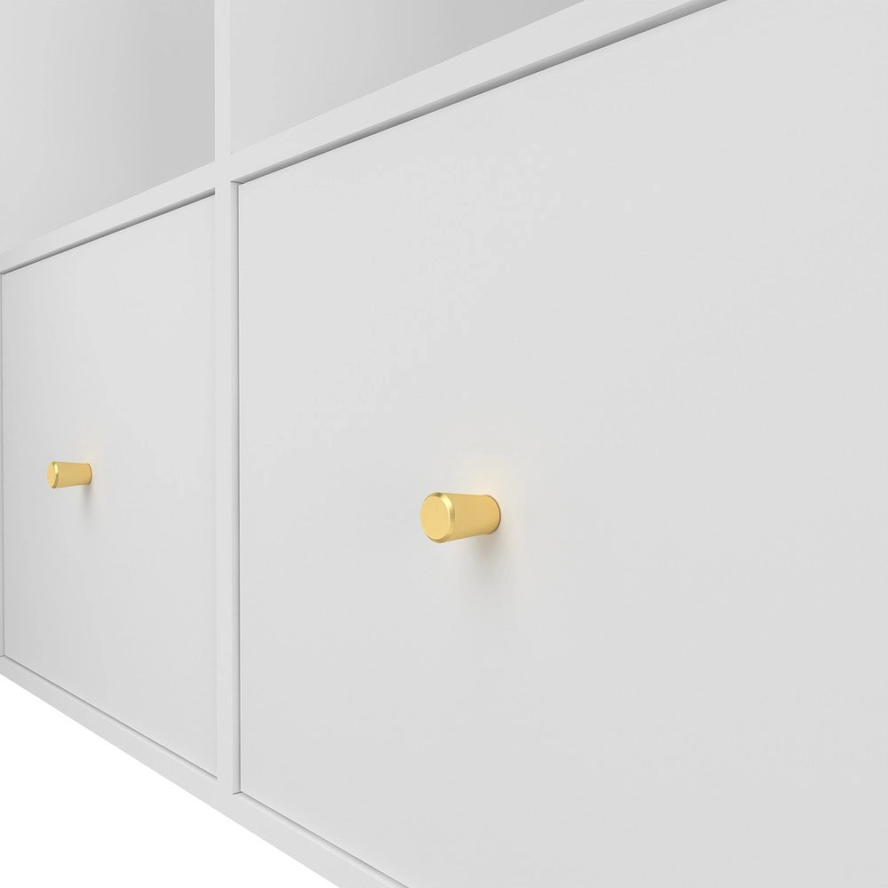 Scrivania angolare regolabile - Zephmum- Tavolo 360¡ã girevole, L o diritto, MDF, 4 scomparti, 4 cassetti, bianco
