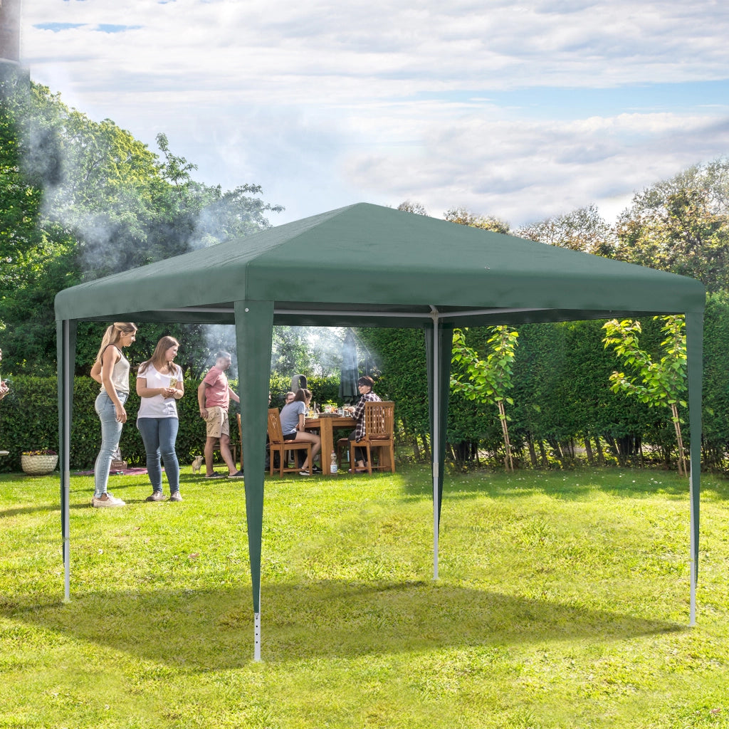 Gazebo da Giardino 3x3 m e Portatile con Copertura Anti UV, Verde