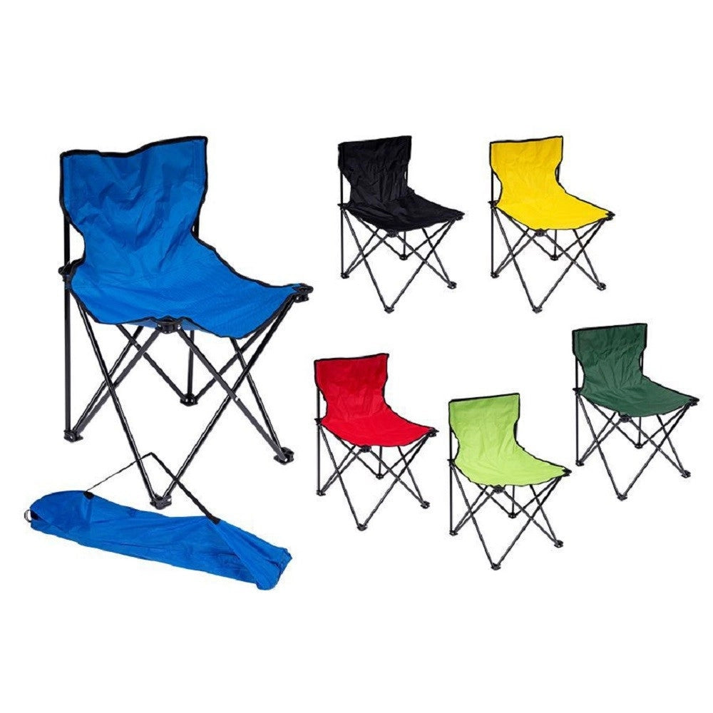 Trade Shop - Sedia Pieghevole Da Campeggio Giardino Picnic Pesca Portatile Con Sacca 6497042 -