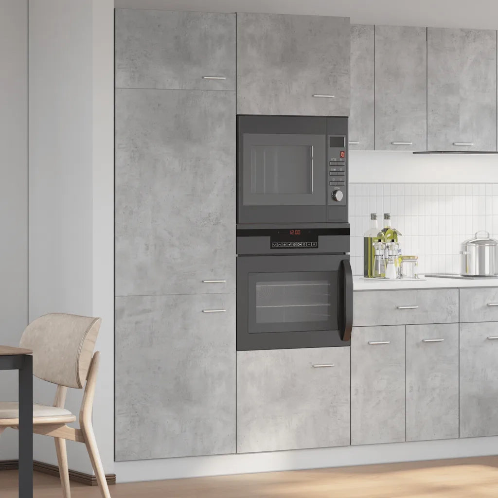 vidaXL Mobile per Frigo “Lyon” Grigio Cemento 60x57x207 cm