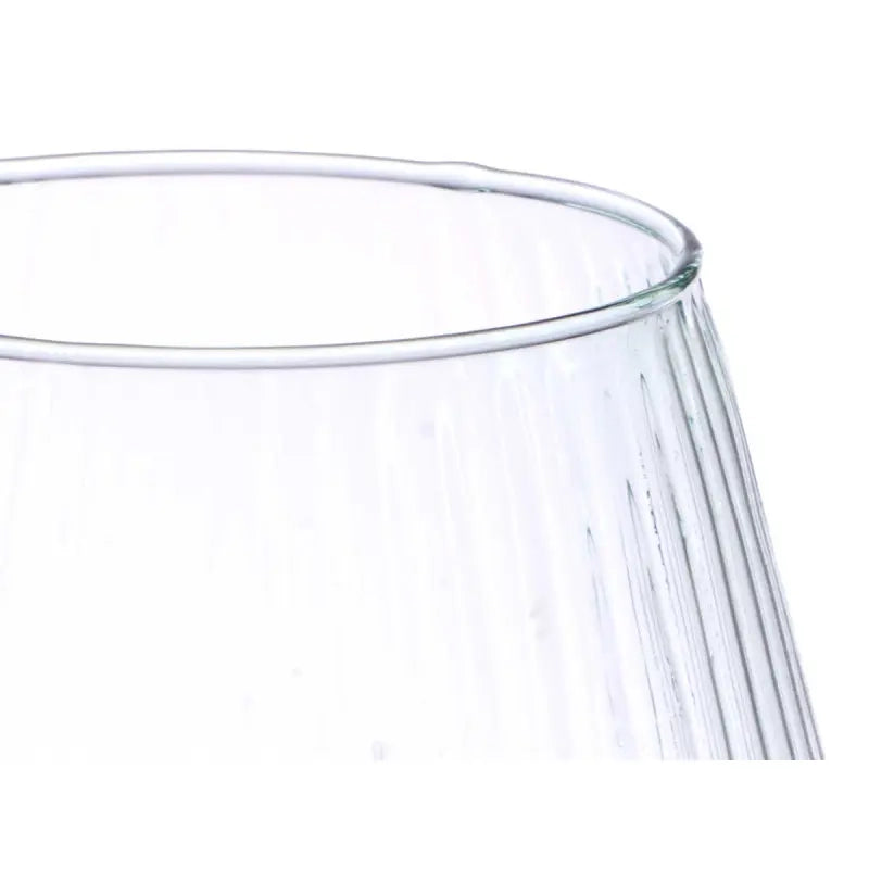 Vaso in vetro riciclato rigato Ø22x26h