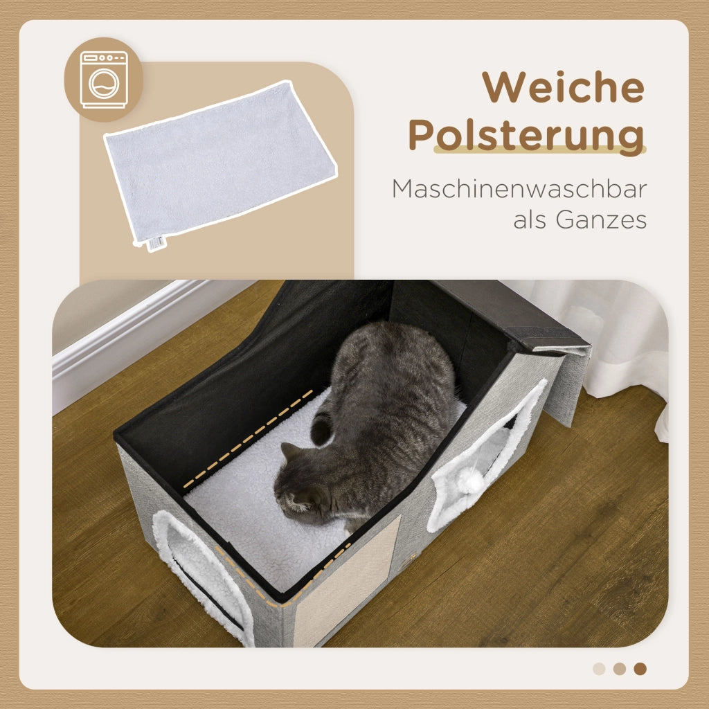Casetta per Gatti con Zona Graffi ¨C zephmum ¨C 65x41x45.5 cm