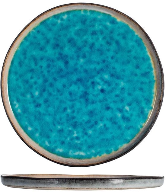 Set di 6 piatti di ceramica Teide per il pranzo, blu, 27 cm