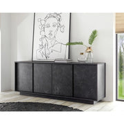 (2c) Madia Rock 4 ante effetto marmo nero L180x43xh. 79 cm(ROCK4AMNE)