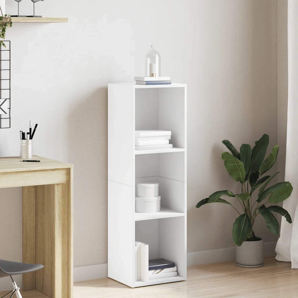 Libreria/Mobile TV Bianco 36x30x114 cm in Legno Multistrato cod mxl 33761