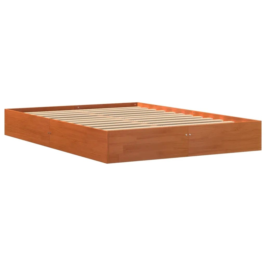 Giroletto senza Materasso Marrone Cera 120x200 cm Legno di Pino