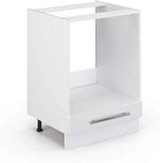 Mobile per forno da incasso Fame-Line, Bianco lucido, 60 cm senza piano di lavoro, per la combinazione con altri moduli della serie Fame-Line