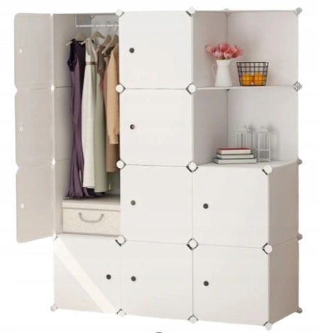 Armadio Bianco 111x47x147 cm Moderno e Funzionale