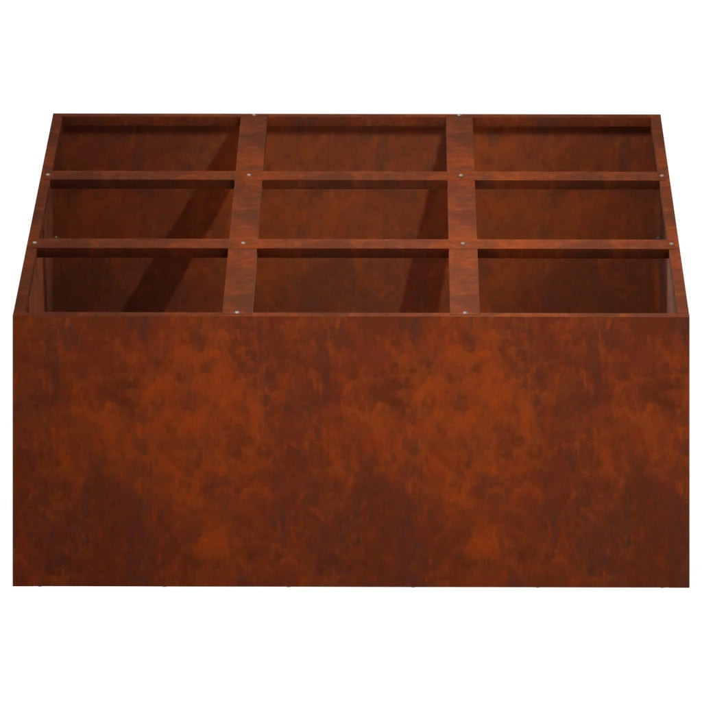 Vaso da giardino Ruggine 100 x 100 x 50 cm Acciaio Corten 8005763