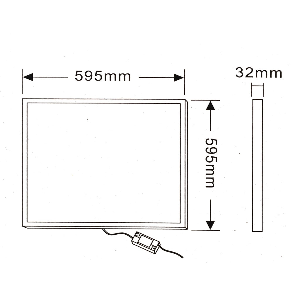 Pannello LED incasso quadrato 595x595mm 40W lampada soffitto CCT 3000K a 6500K luce ufficio studio medico ospedale 230V