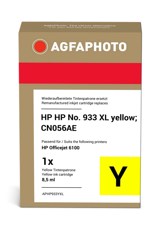 ORIGINAL Agfa Photo Cartuccia d'inchiostro giallo APHP933YXL ~825 Seiten 13ml Agfa Photo 933 XL (CN056AE)