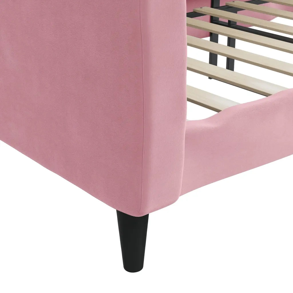 Letto da Giorno Rosa 100x200 cm in Velluto