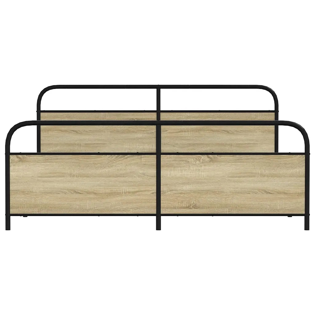 Giroletto senza Materaso in Metallo Rovere Sonoma 193x203 cm 3318654