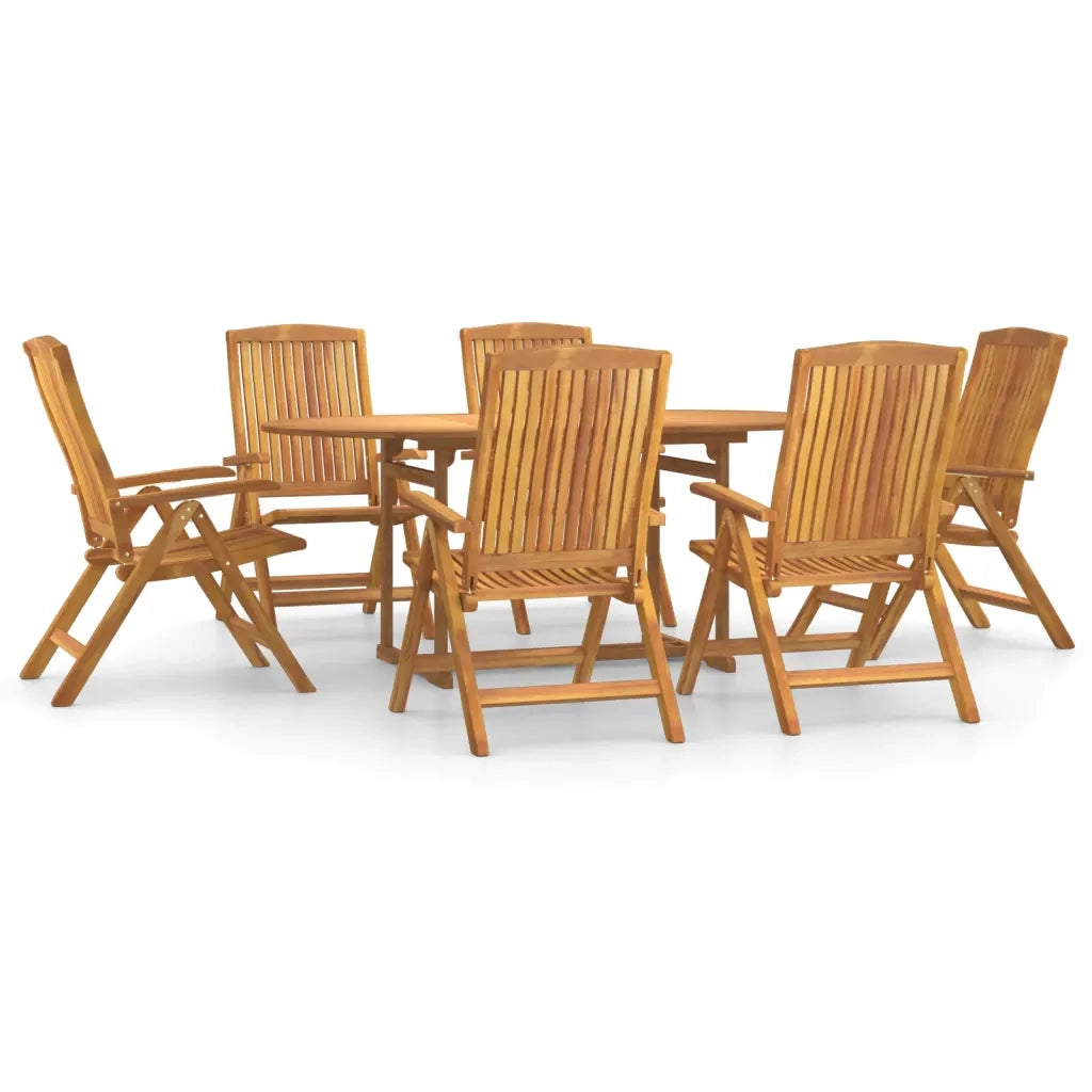 Set da Pranzo da Giardino 7 pz in Legno Massello di Teak 3154919