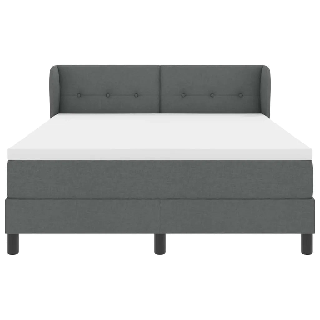 Letto a molle con materasso Grigio scuro 140 x 200 cm Tessuto 3340025
