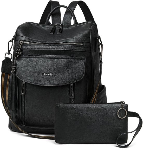 Borsa a Spalla e Portafoglio per Donna, Borsa da Viaggio in Pelle, Borsa da Donna con Tasca Regolabile, Dimensioni: 31,75 x 12,7 x 33 cm
