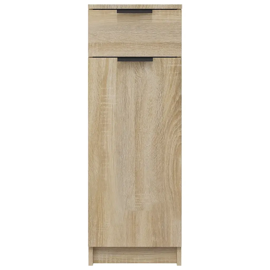 Mobiletto da bagno classico 32 x 33,5 x 90 cm in legno composito effetto rovere Sonoma 02_0047986