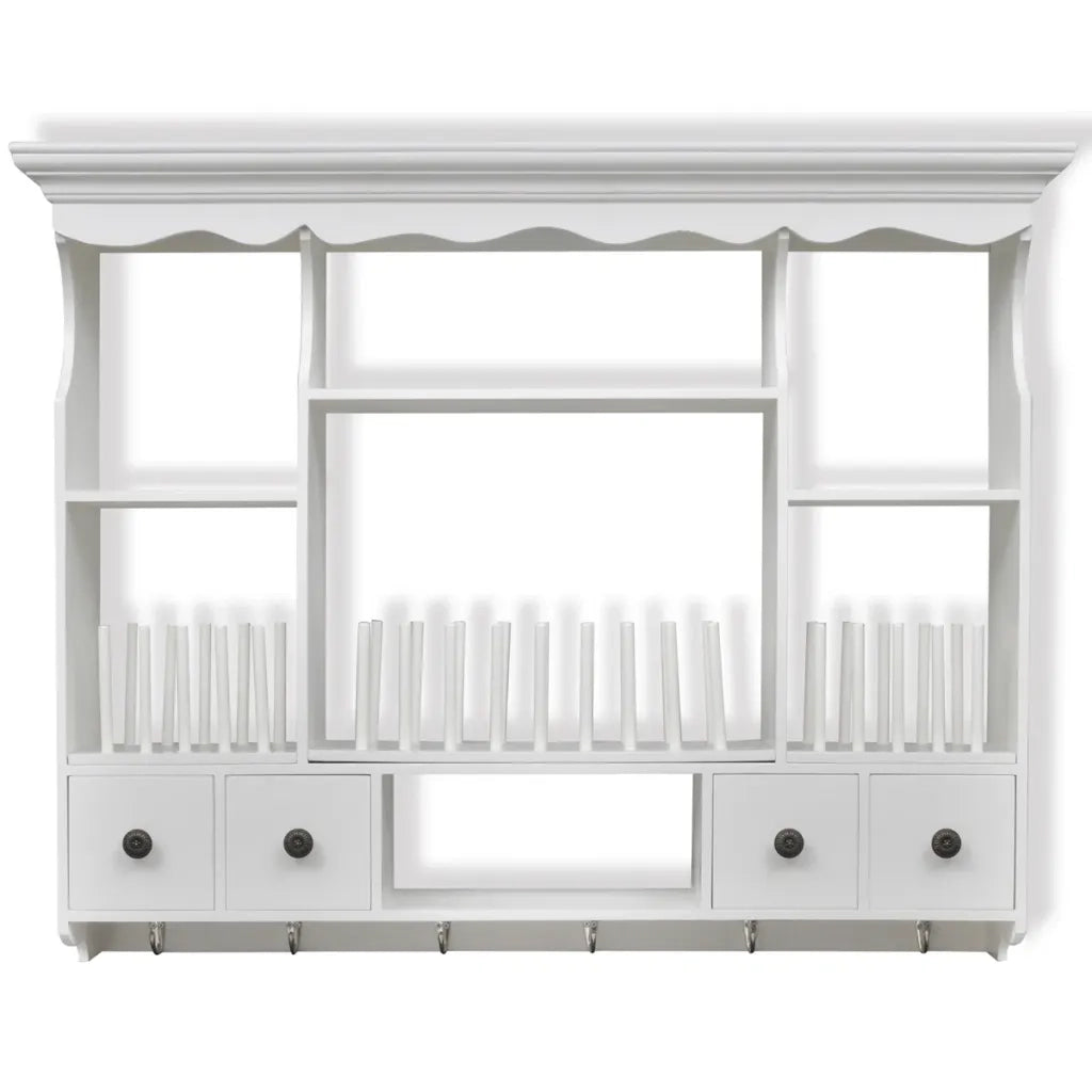 Pensile da Cucina-Mobile Cucina da Parete in Legno Bianco