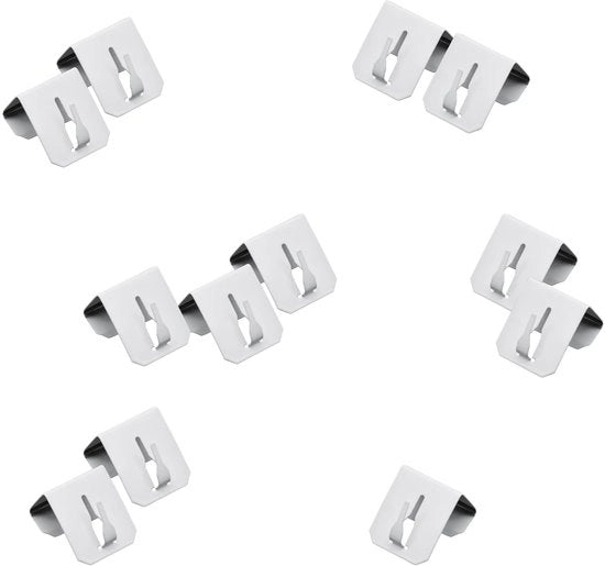 Set di 12 Hanger per Parete Autoadesivi - Hanger Metallico per Lampade - Sostegno Decorativo - 3,5 cm x 3 cm - Hanger Decorativo