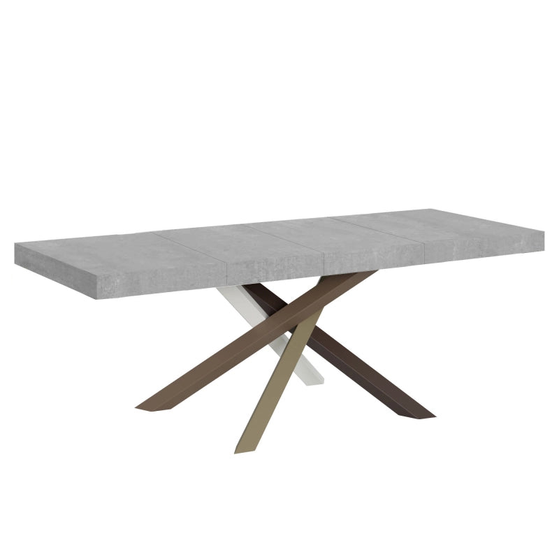 Tavolo allungabile 90x180/284 cm Volantis Premium telaio gambe 4 colori (C) - Cemento