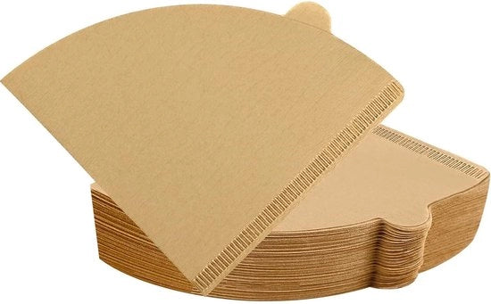 Filtro per caffè in carta conica, misura 2, filtro per caffè naturale, macchinette per caffè e tazze per caffè, 2-4 tazze, 100 pezzi (V02)