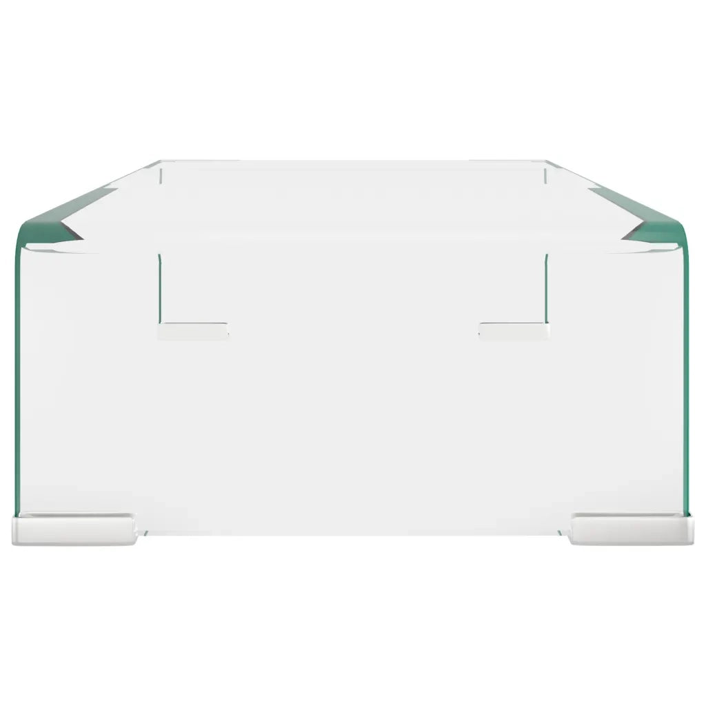Mobile/Rialzo porta TV in Vetro Bianco 40x25x11 cm 244126