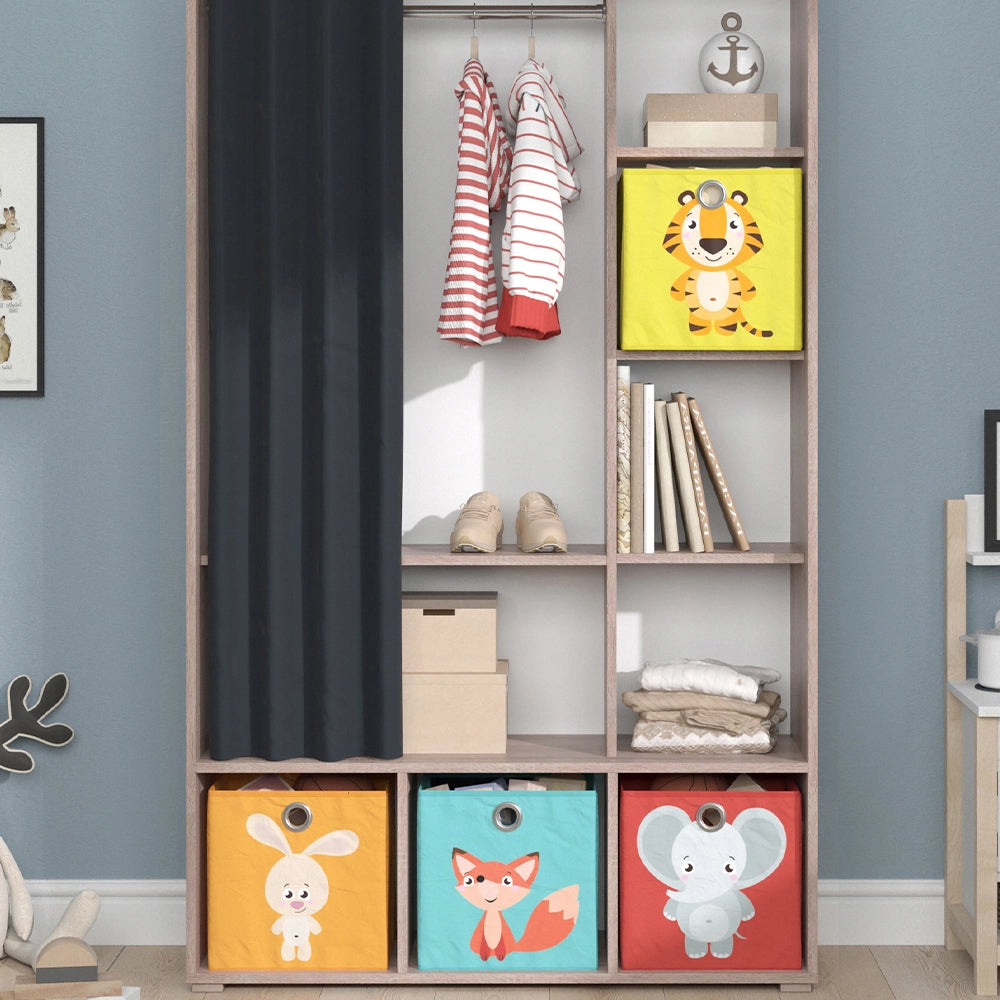 Vicco Guardaroba per bambini Sonoma 105.8 x 178.1 cm Con scatole pieghevoli (colorate)