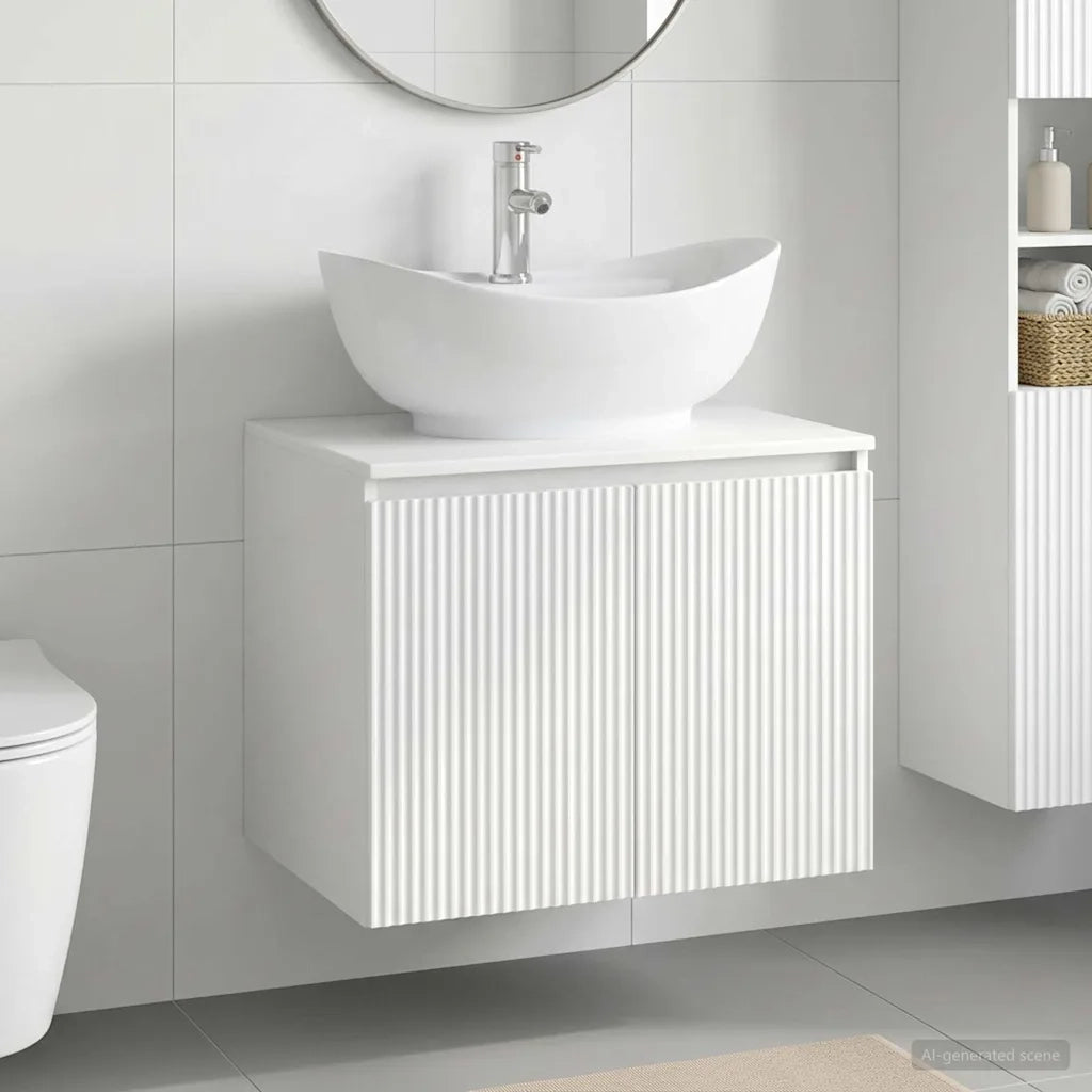 Set di mobili per il bagno Bianco Lucido Legno ingegnerizzato 3404344