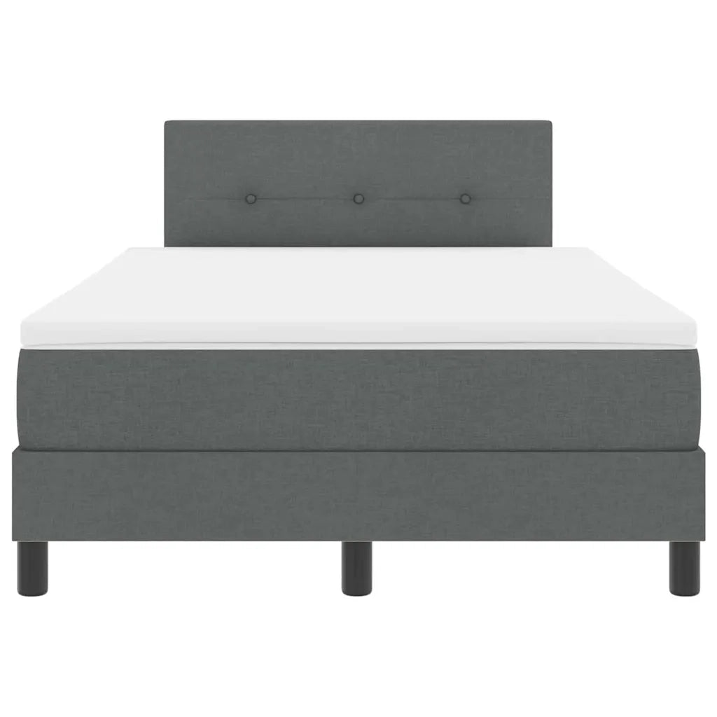 Letto a molle con materasso Grigio scuro 120 x 190 cm Tessuto 3342192