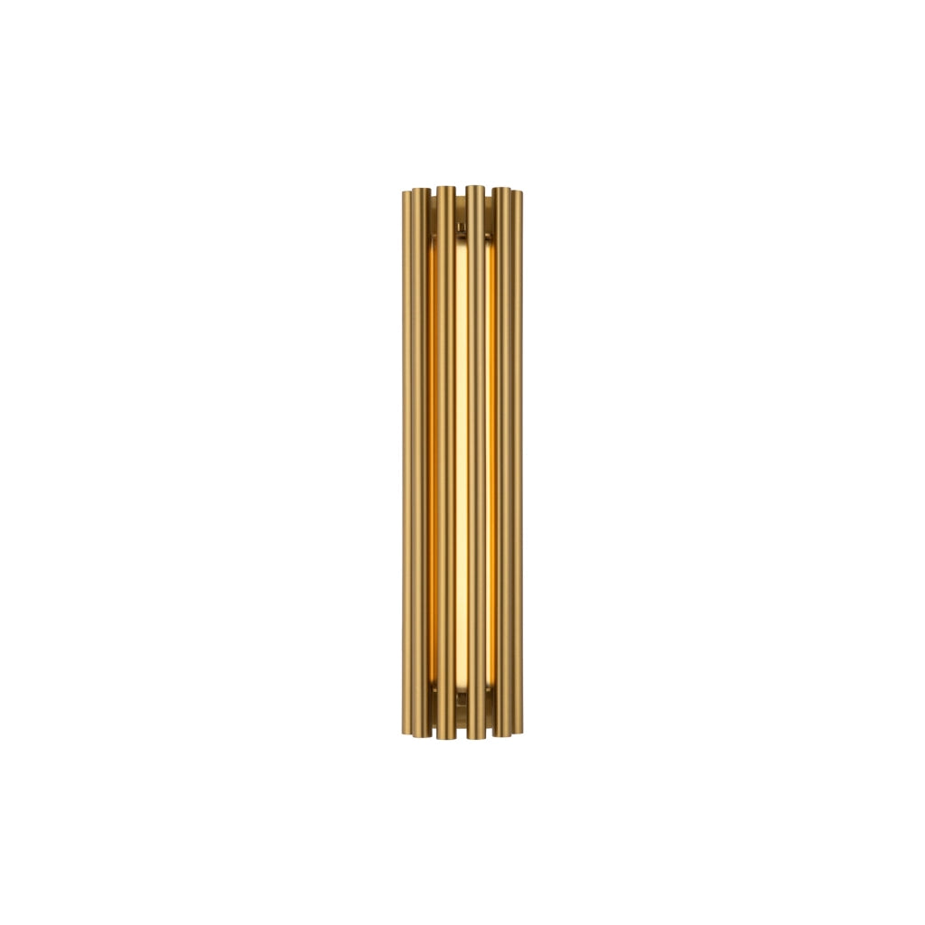 Applique Contemporanea Sonata Led Alluminio Ottone Diffusore Vetro Oro