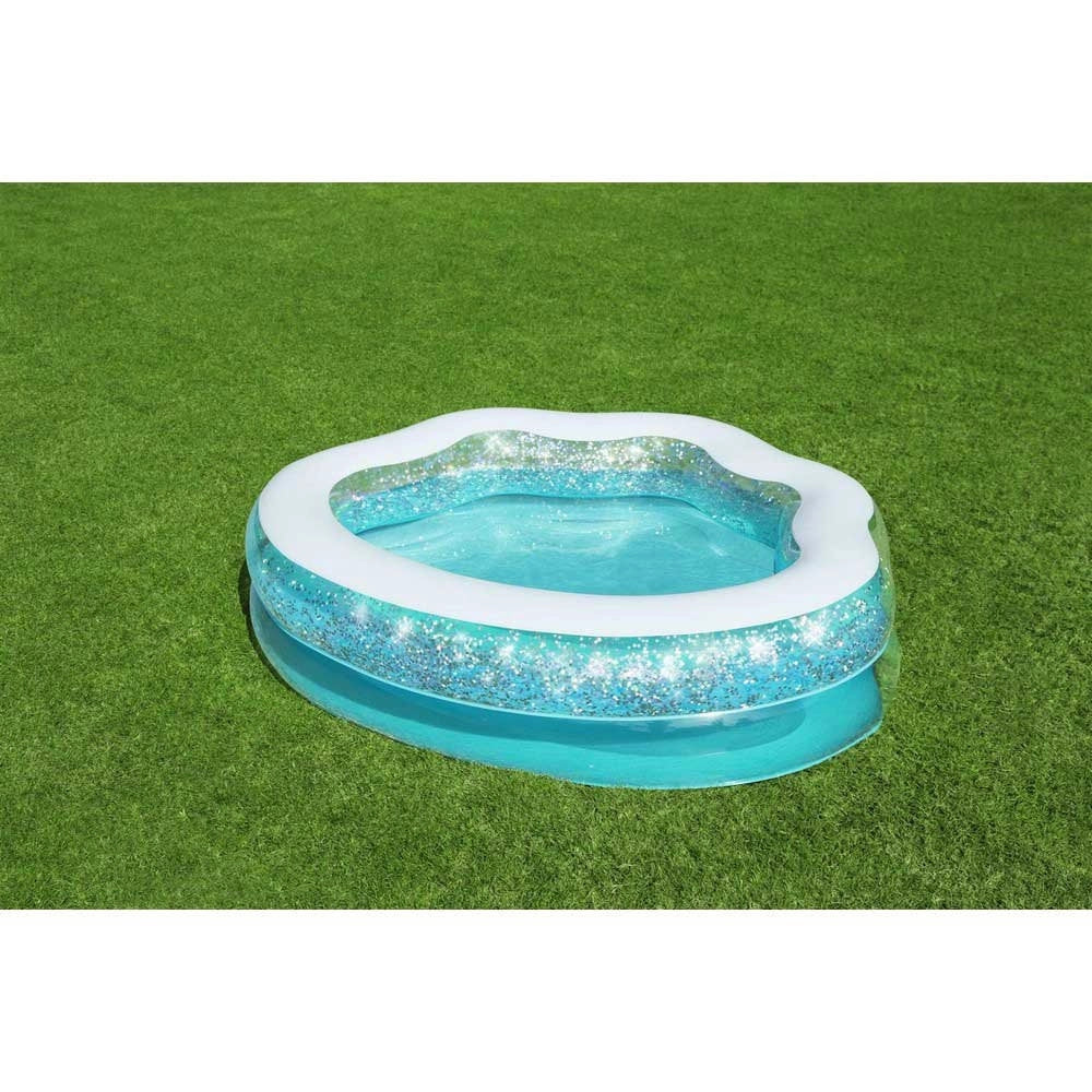 Trade Shop - Piscina Gonfiabile Tonda Conchiglia Scintillante 150x127x43cm Per Bambini 52489 -