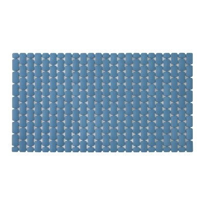 Tappetino antiscivolo doccia blu 40x73 cm in plastica Spring