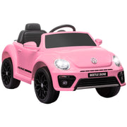 Auto Elettrica per Bambini Volkswagen Beetle 12V ¨C ZephMum ¨C Rosa con Telecomando e Luci