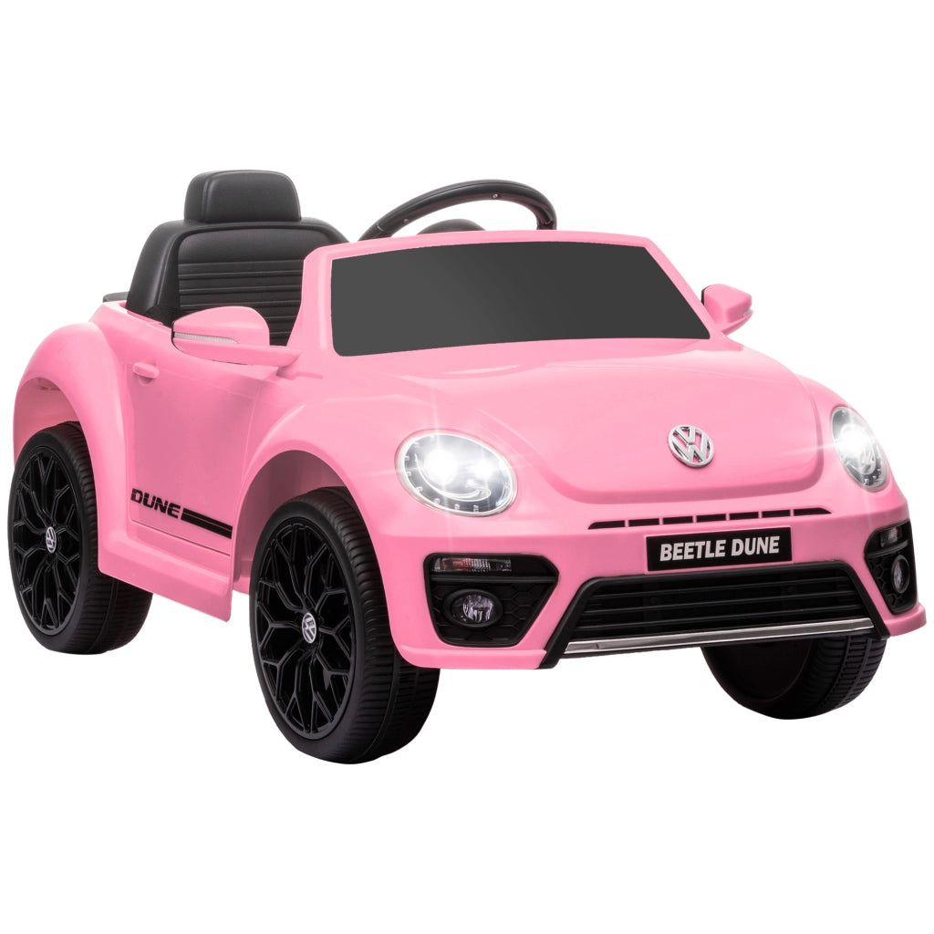 Auto Elettrica per Bambini Volkswagen Beetle 12V ¨C ZephMum ¨C Rosa con Telecomando e Luci