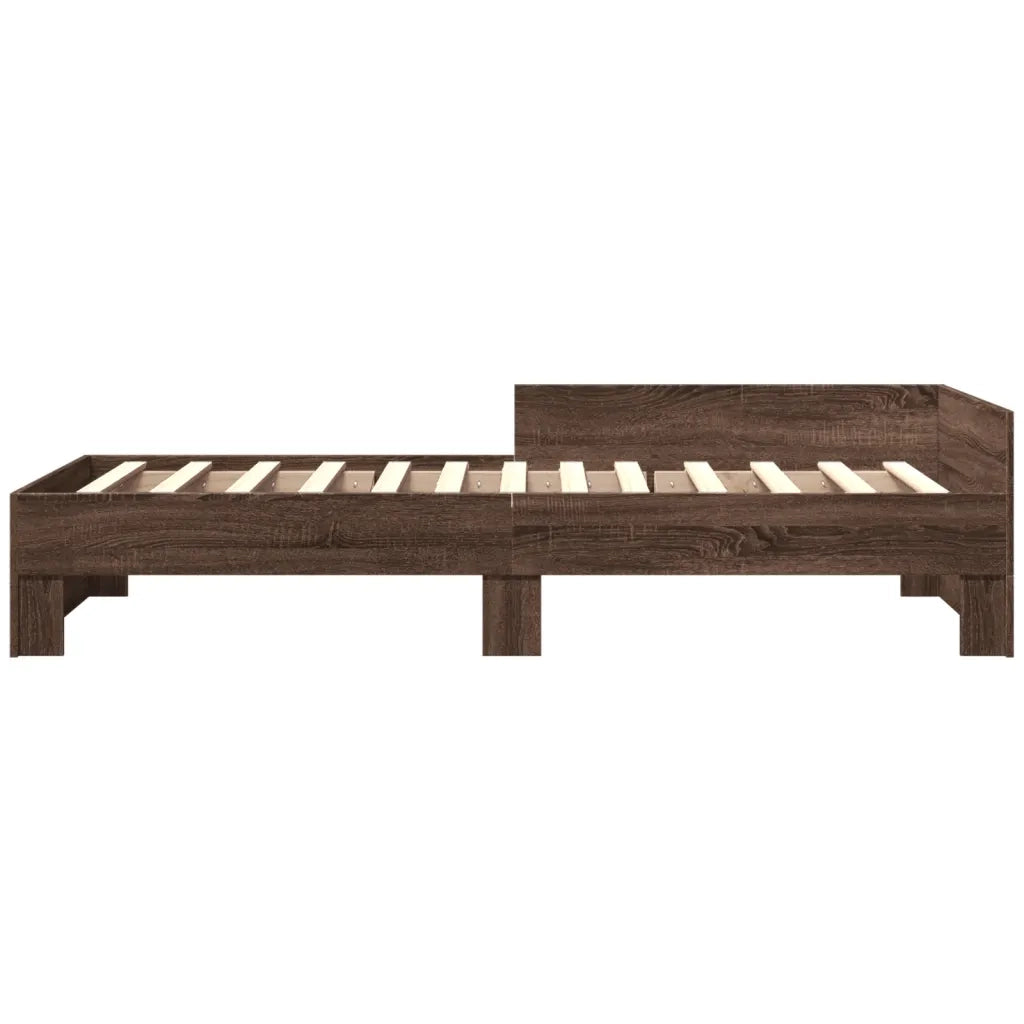 Giroletto senza Materasso Rovere Marrone 100x200 cm Truciolato 849578