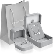 Set di Regalo di Alta Gamma a 3 Pezzi - Cassetto di Flanella - Confezione di Lusso - Gioielli e Accessori