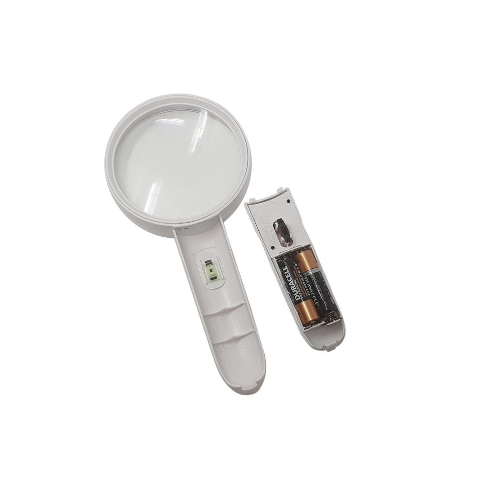 Trade Shop - Lente Di Ingrandimento 4x Da Lettura Lavoro 3 Led Luce Bianca Focale 125mm -