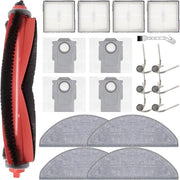 20 Accessori per robot aspirapolvere - Parte di ricambio - Accessori aspirapolvere - 1 set di setole principali, 4 sacchi a polvere, 4 spazzole, 4 filtri HEPA, 6 setole laterali, 1 spazzola di pulizia