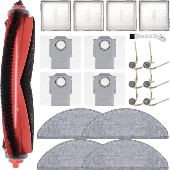 20 Accessori per robot aspirapolvere - Parte di ricambio - Accessori aspirapolvere - 1 set di setole principali, 4 sacchi a polvere, 4 spazzole, 4 filtri HEPA, 6 setole laterali, 1 spazzola di pulizia