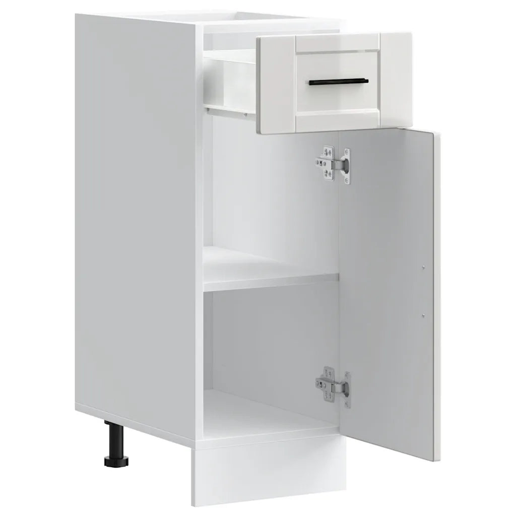 Mobile da cucina Porto 30 x 46 x 81,5 cm ampio spazio contenitivo piedini regolabili legno composito bianco lucido 02_0050244