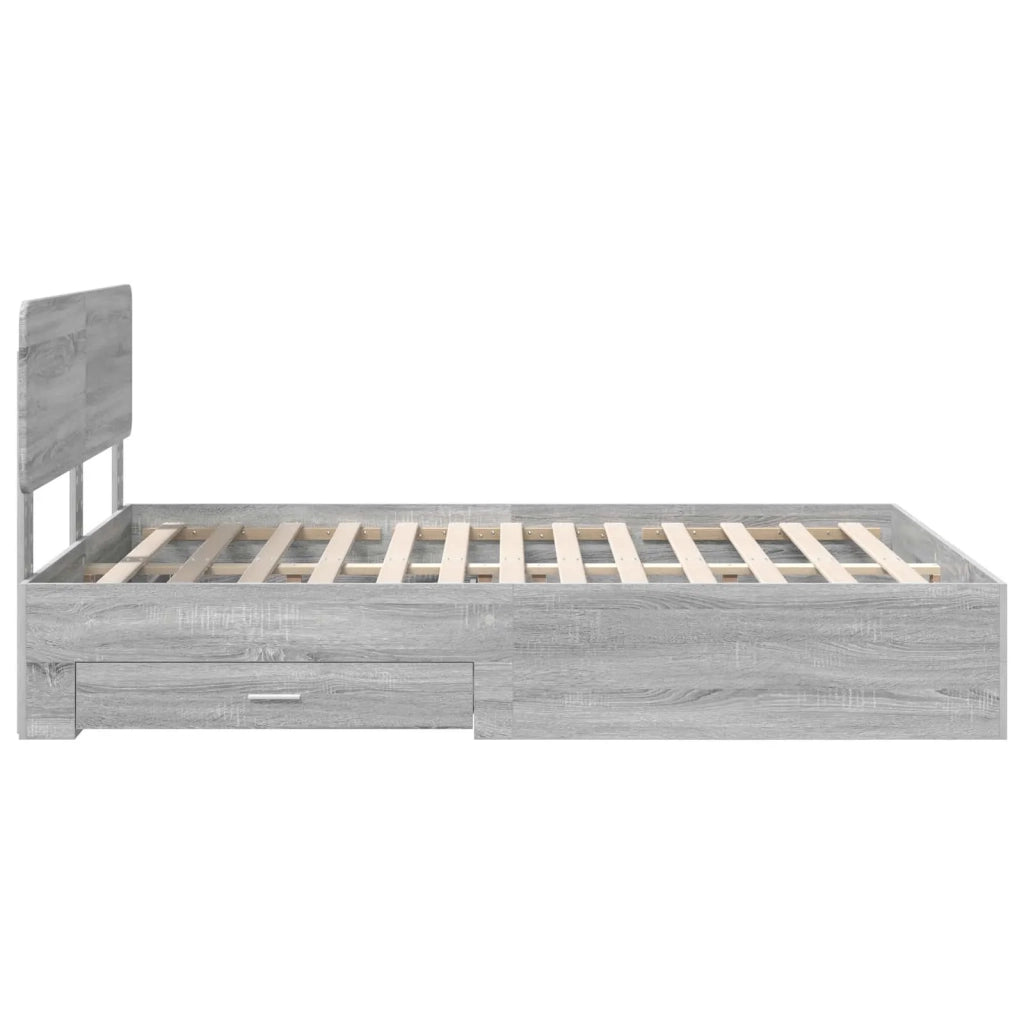 Struttura del letto con testiera Grigio Sonoma 140 x 190 cm 3412378