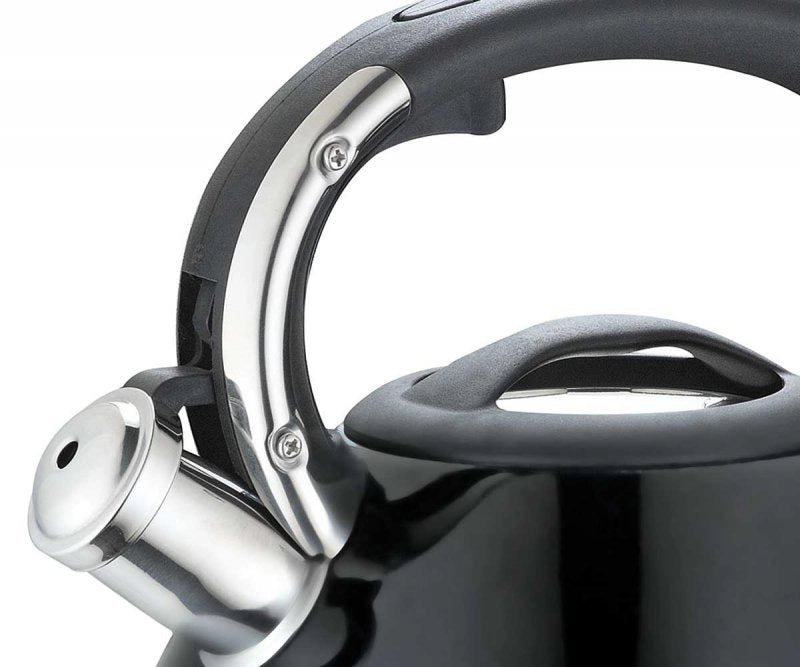 Bollitore a fischio in acciaio inossidabile nero Kinghoff KH-1221 da 3,4 l